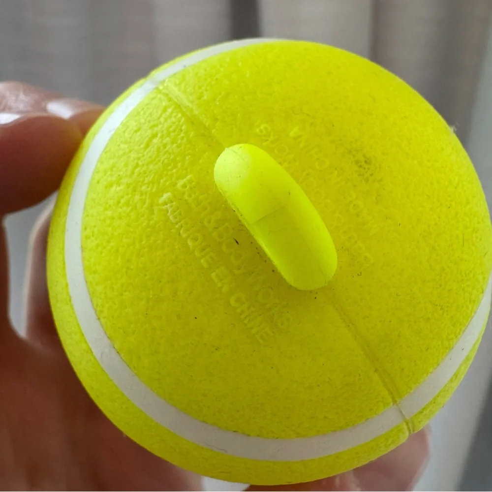 Bath and Body Works Bright Yellow Tennis Ball Keychain Antibacterial holder